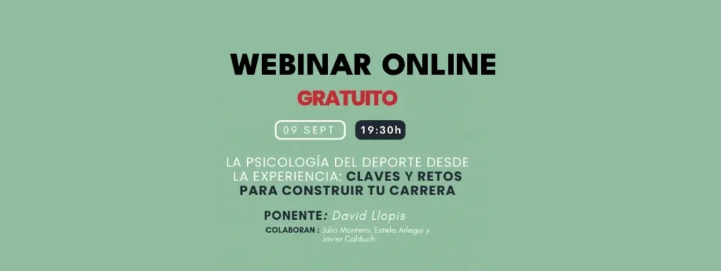 El futuro de la Psicología del Deporte se debate en un webinar abierto y gratuito