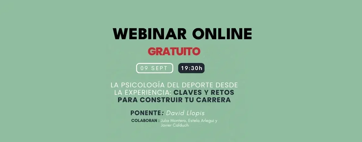 El futuro de la Psicología del Deporte se debate en un webinar abierto y gratuito