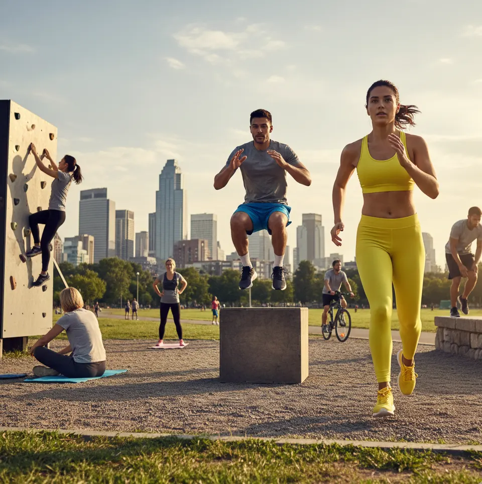 grupo de personas haciendo deporte