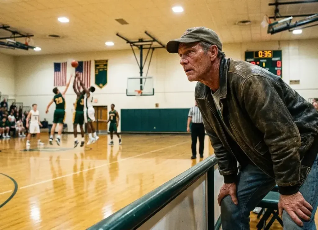 Entrenador de baloncesto en la cancha