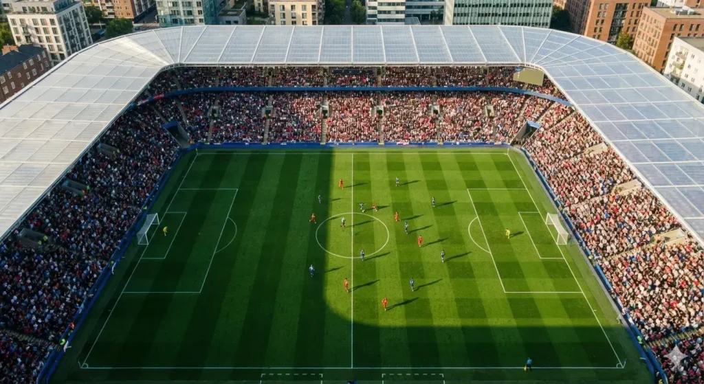 vista aerea de partido de futbol