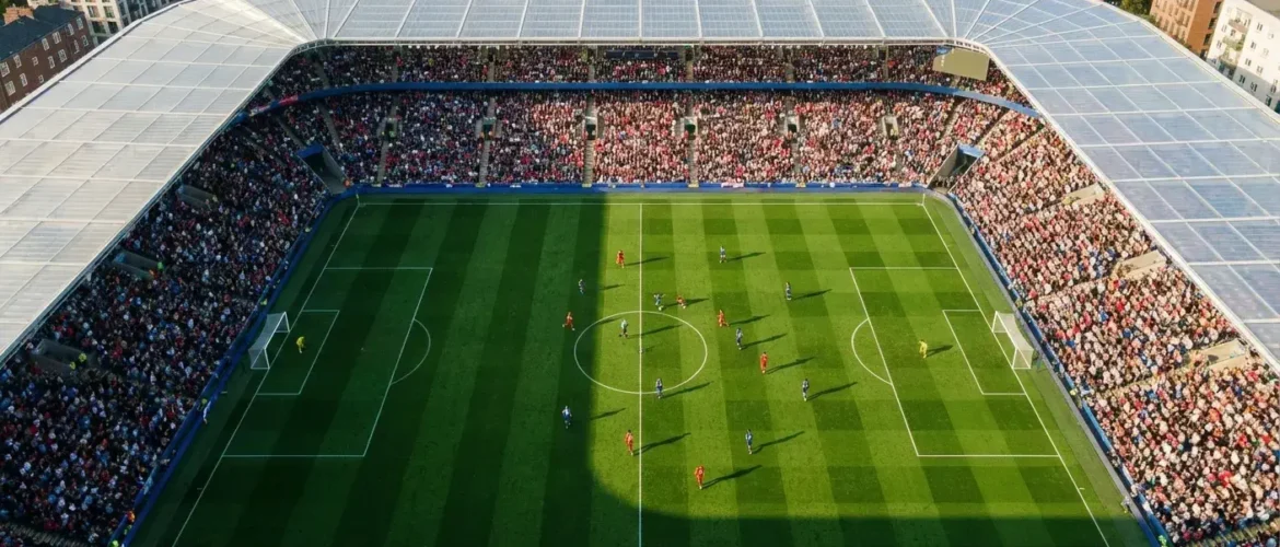 vista aerea de partido de futbol